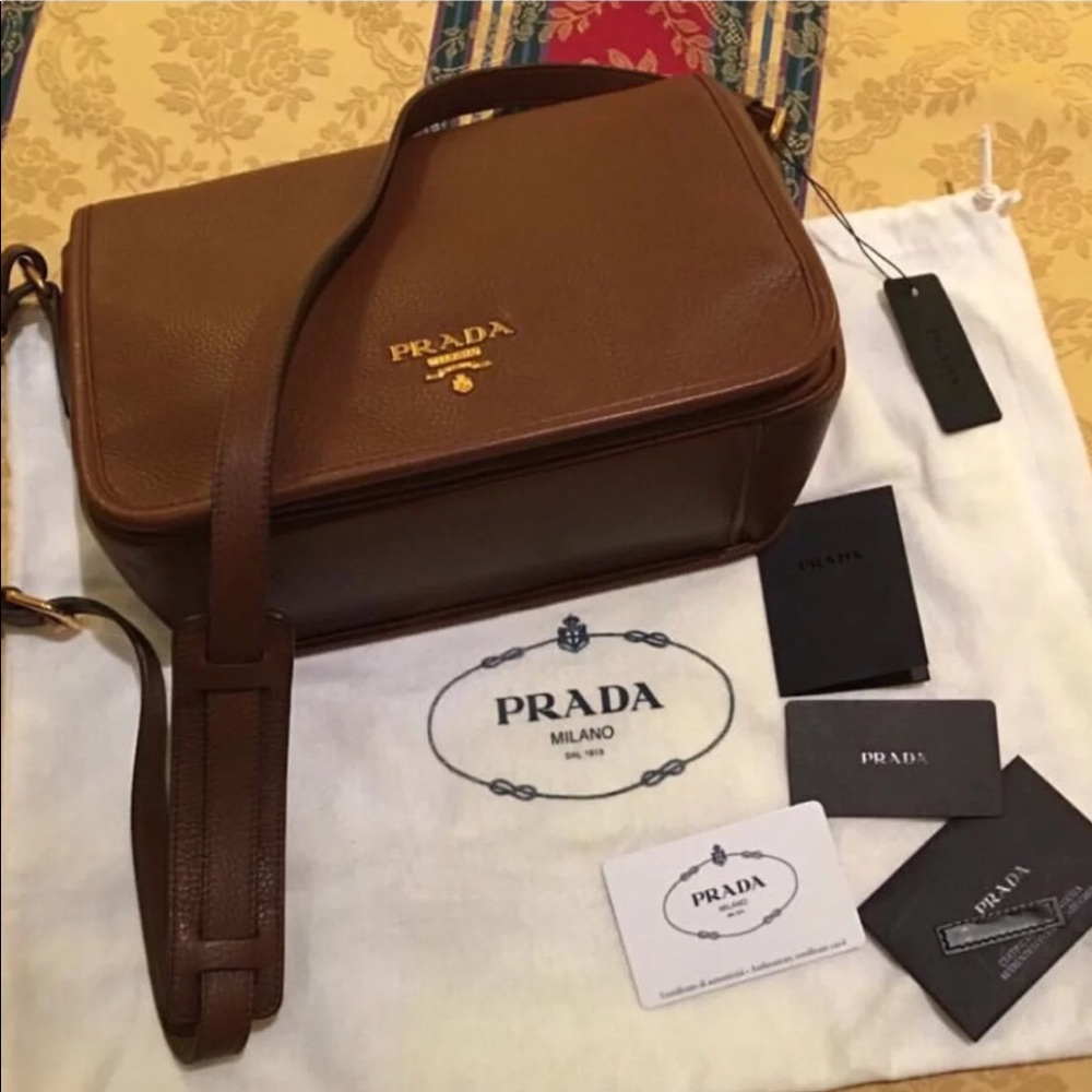 Prada leather shoulder bag